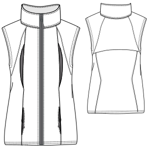 Patron ropa, Fashion sewing pattern, molde confeccion, patronesymoldes.com Vest 7145 LADIES Waistcoats